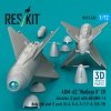 RESKIT RS72-0533 AGM-62 Walleye II ER missiles (2 pcs) with AN/AWG-16 data link pod (1 pcs) (A-4, A-6, A-7, F-4, F/A-18) (3D Printed) (1/72)